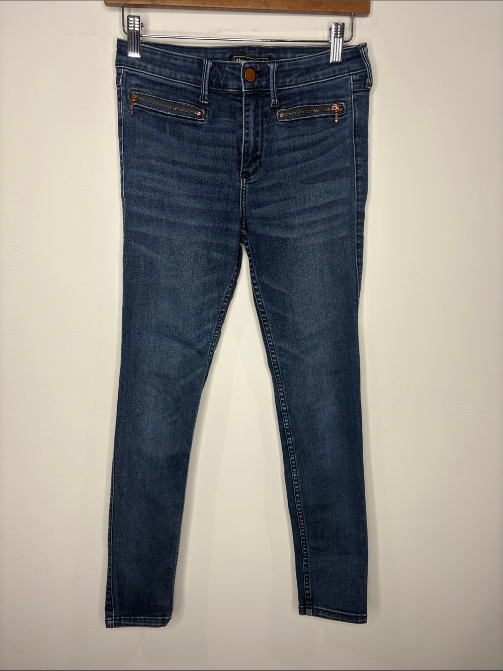 Abercrombie & Fitch Super Skinny Ankle Jeans Vintage Size 26 Blue